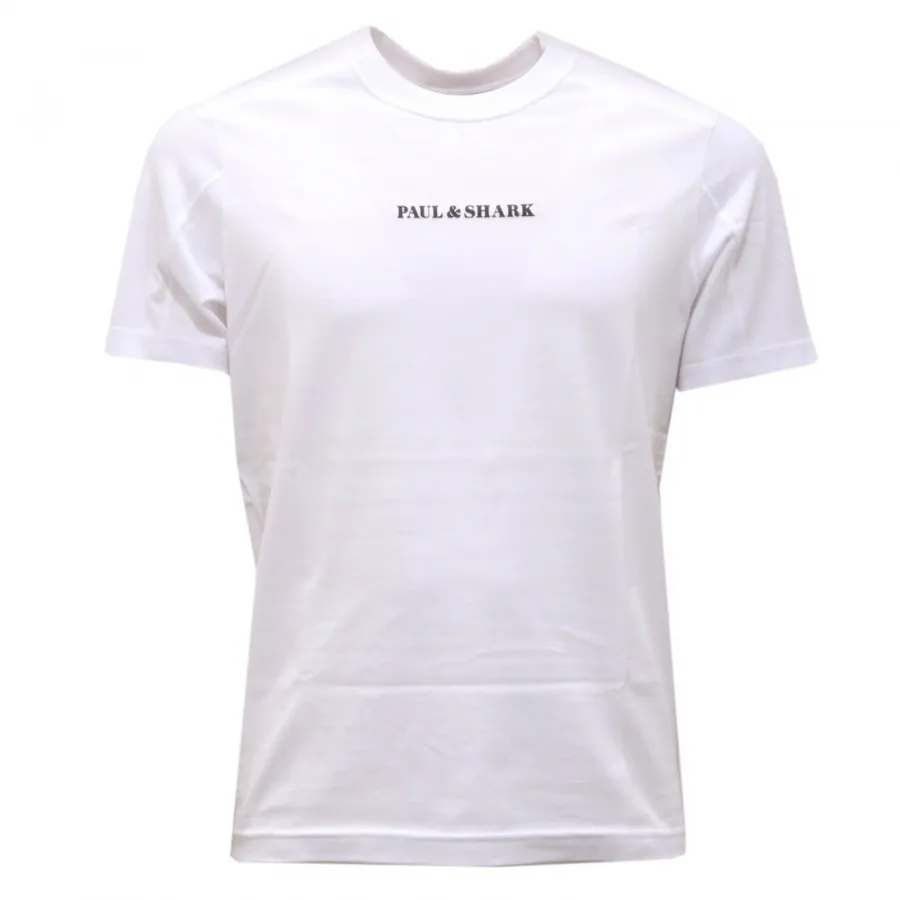 9524AG maglia uomo PAUL&SHARK white cotton t-shirt man
