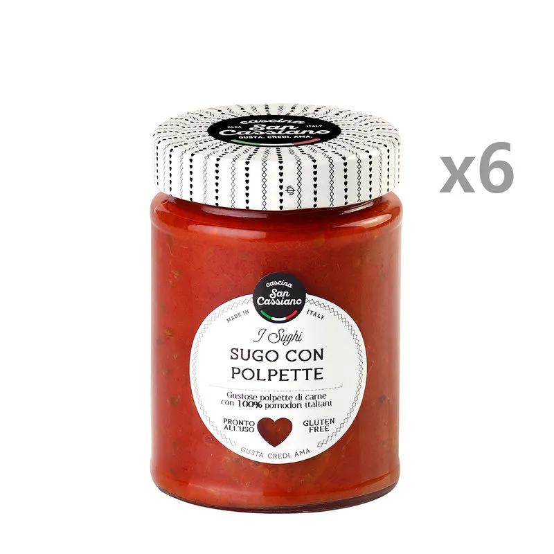 Cascina San Cassiano 6 vasetti - Sugo con polpette di carne 290 gr