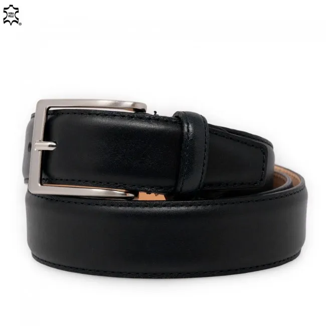 Cintura nera elegante di vitello