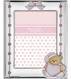 Cornice Bambina Nanan Tato Fiocco Rosa mm 180x130 nco0006