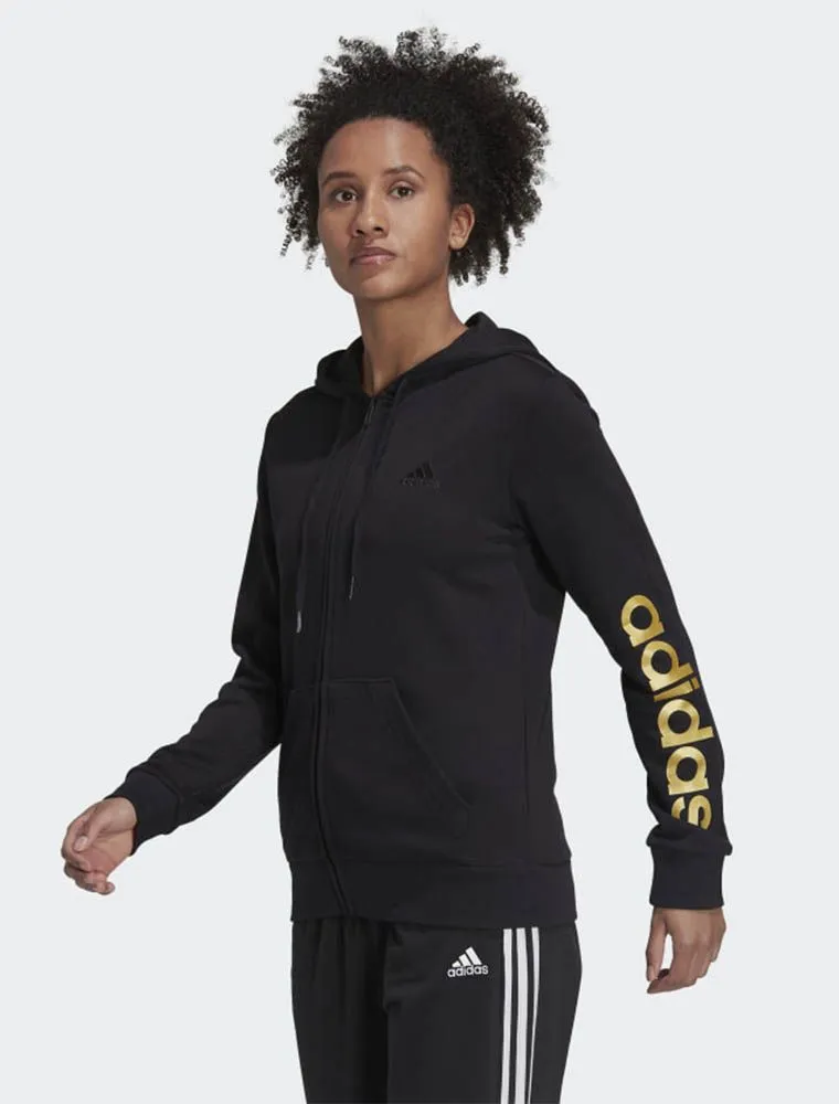 Felpa Sportiva Aperta Adidas - Black