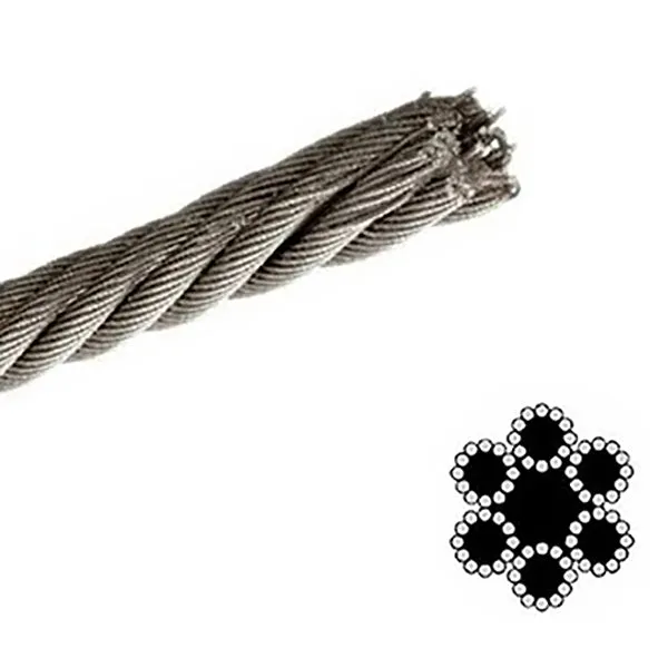 FUNE ACCIAIO ZINCATO  72 FILI (TIPO COMMERCIALE) D.MM12  X100 MT