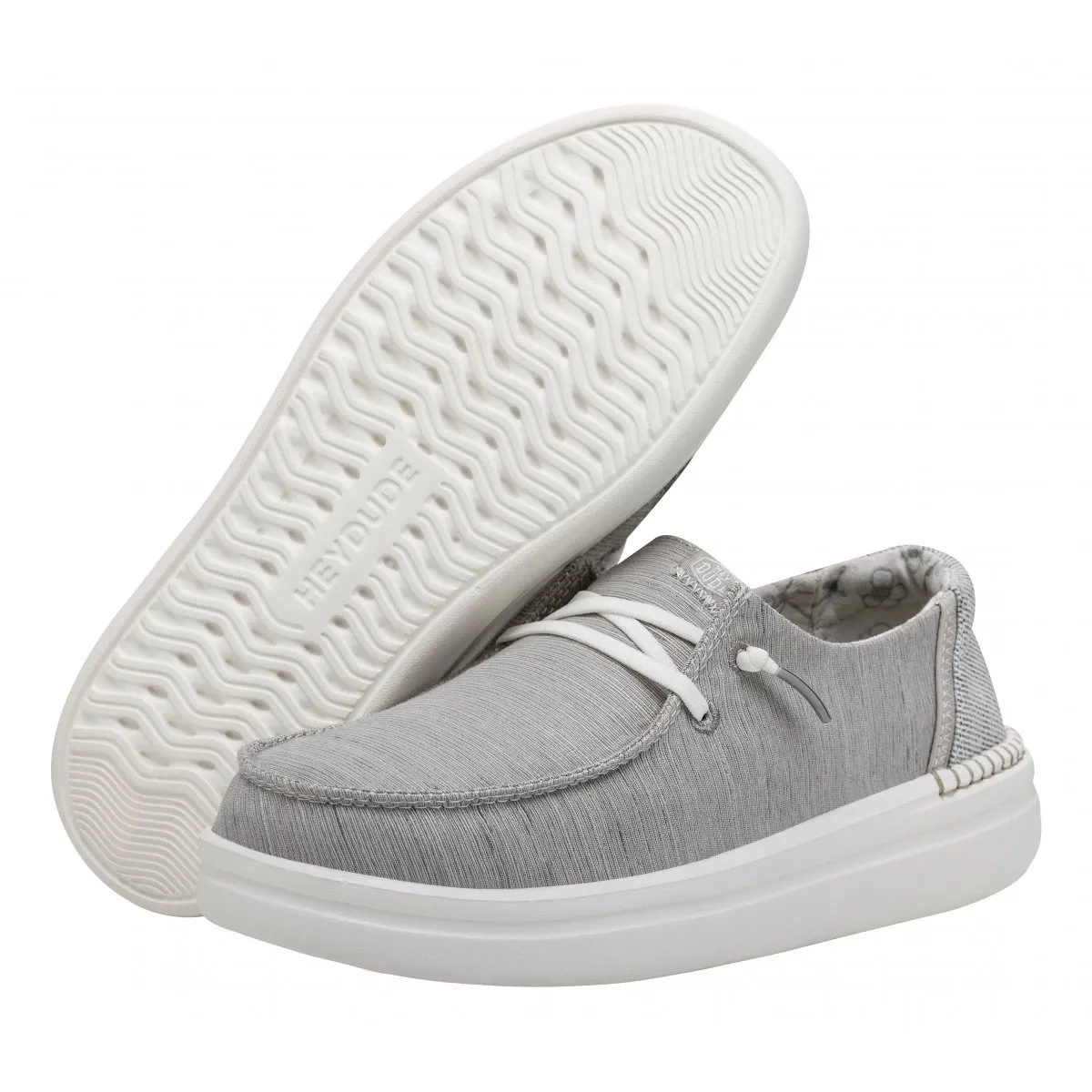 Hey Dude  Wendy Rise W slip on in tela Lunar Rock