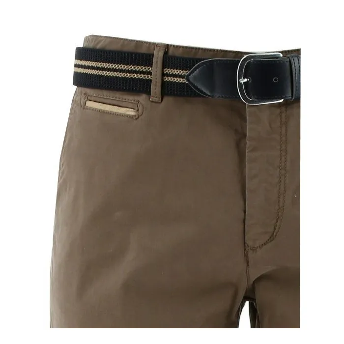 Kaki di cotone-stretch di Chino Pantalon