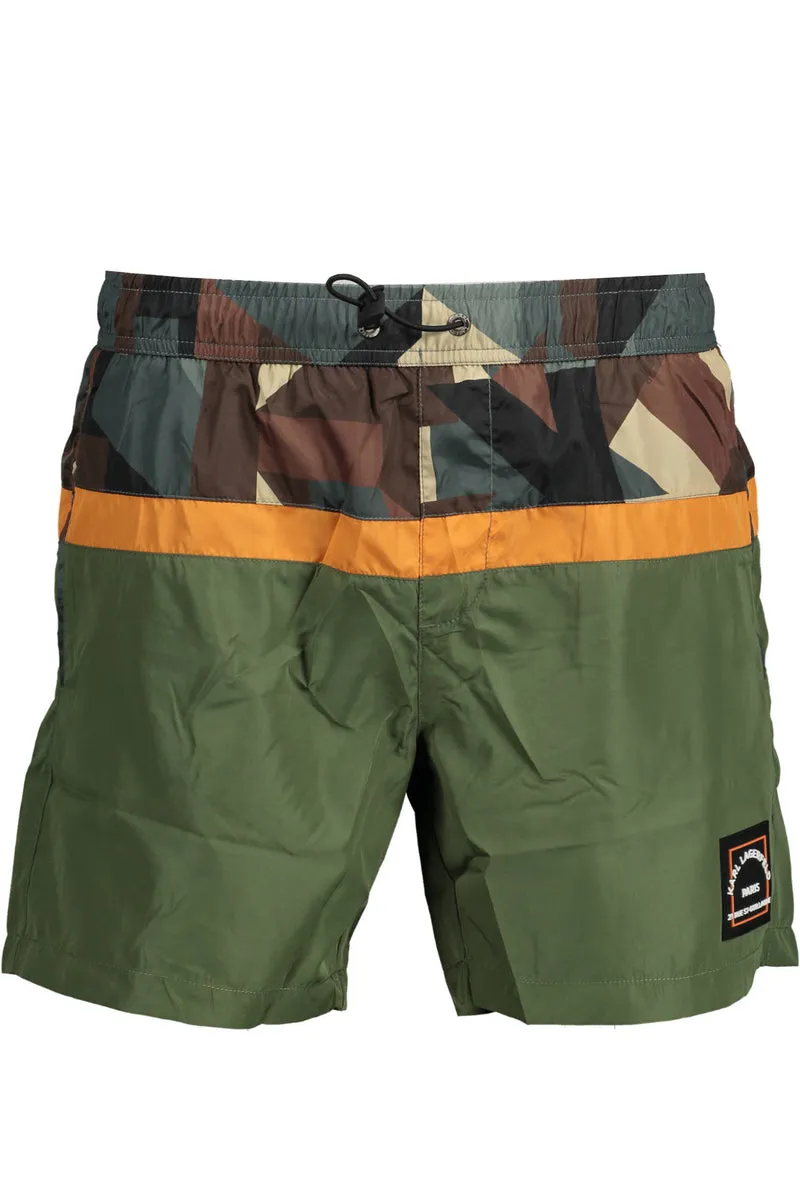 KARL LAGERFELD BEACHWEAR COSTUME PARTE SOTTO UOMO VERDE