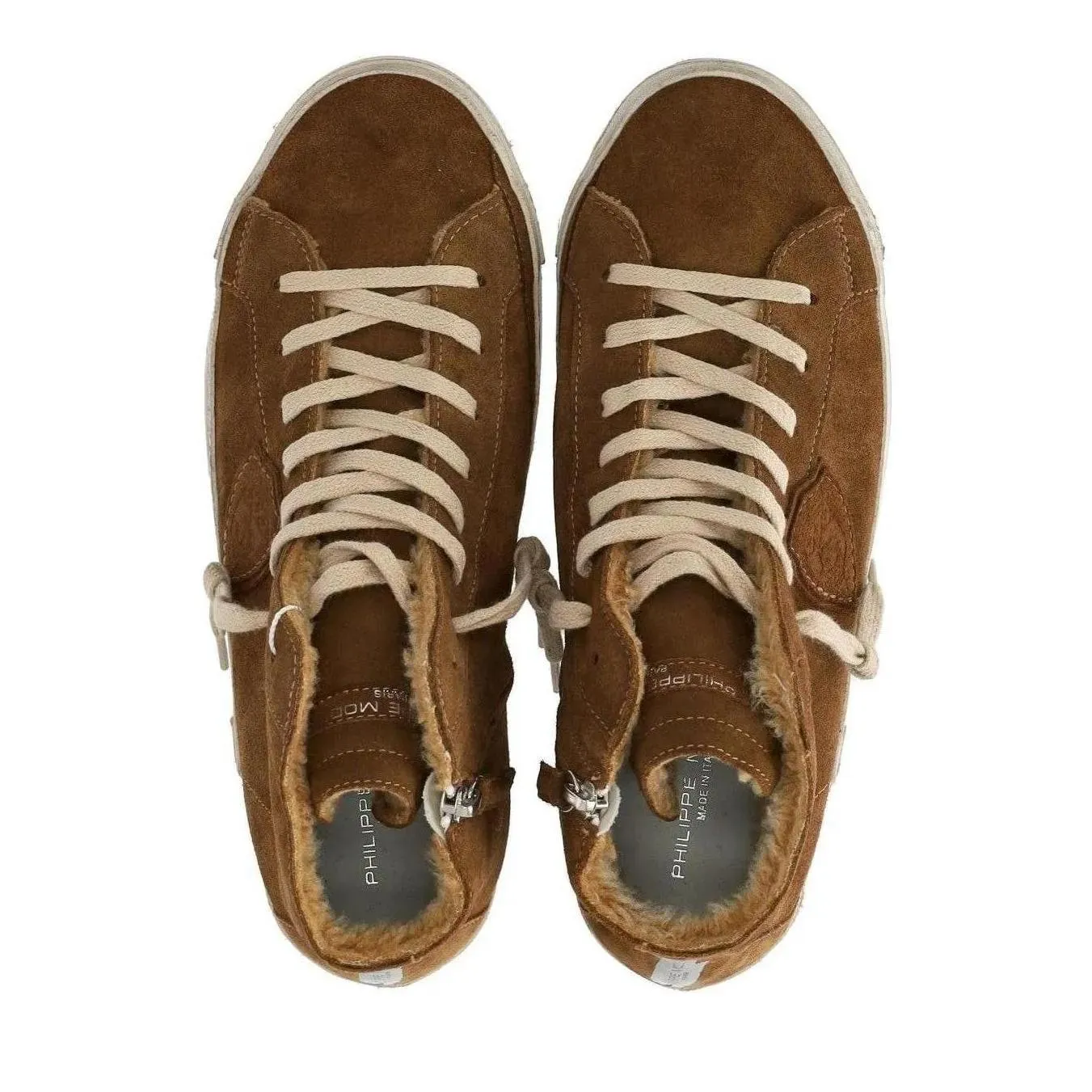 Philippe Model PHILIPPE MODEL PRSX HIGH DAIM FUR COGNAC SNEAKER schwarz 