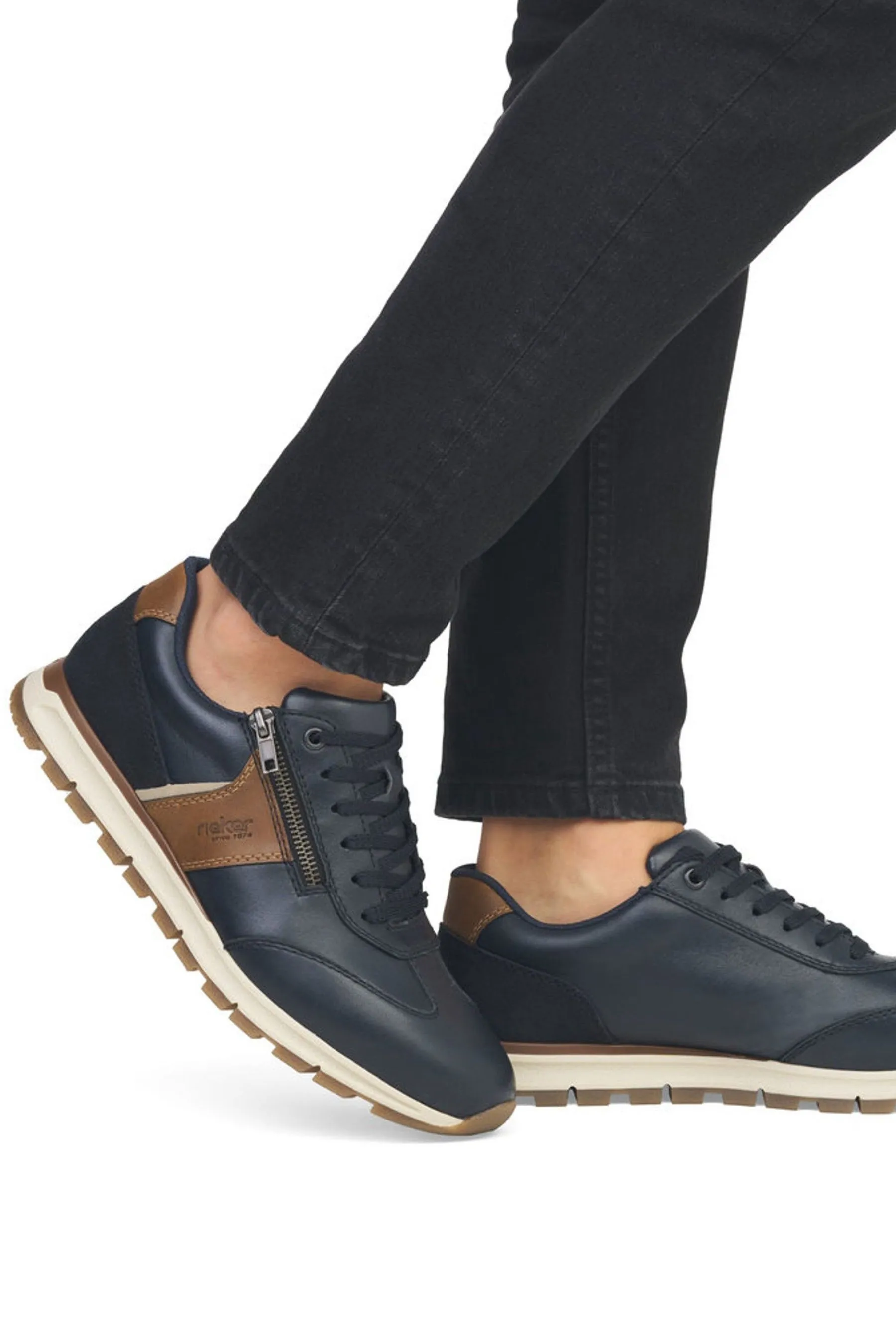 Rieker Uomo - Scarpe da ginnastica con zip    