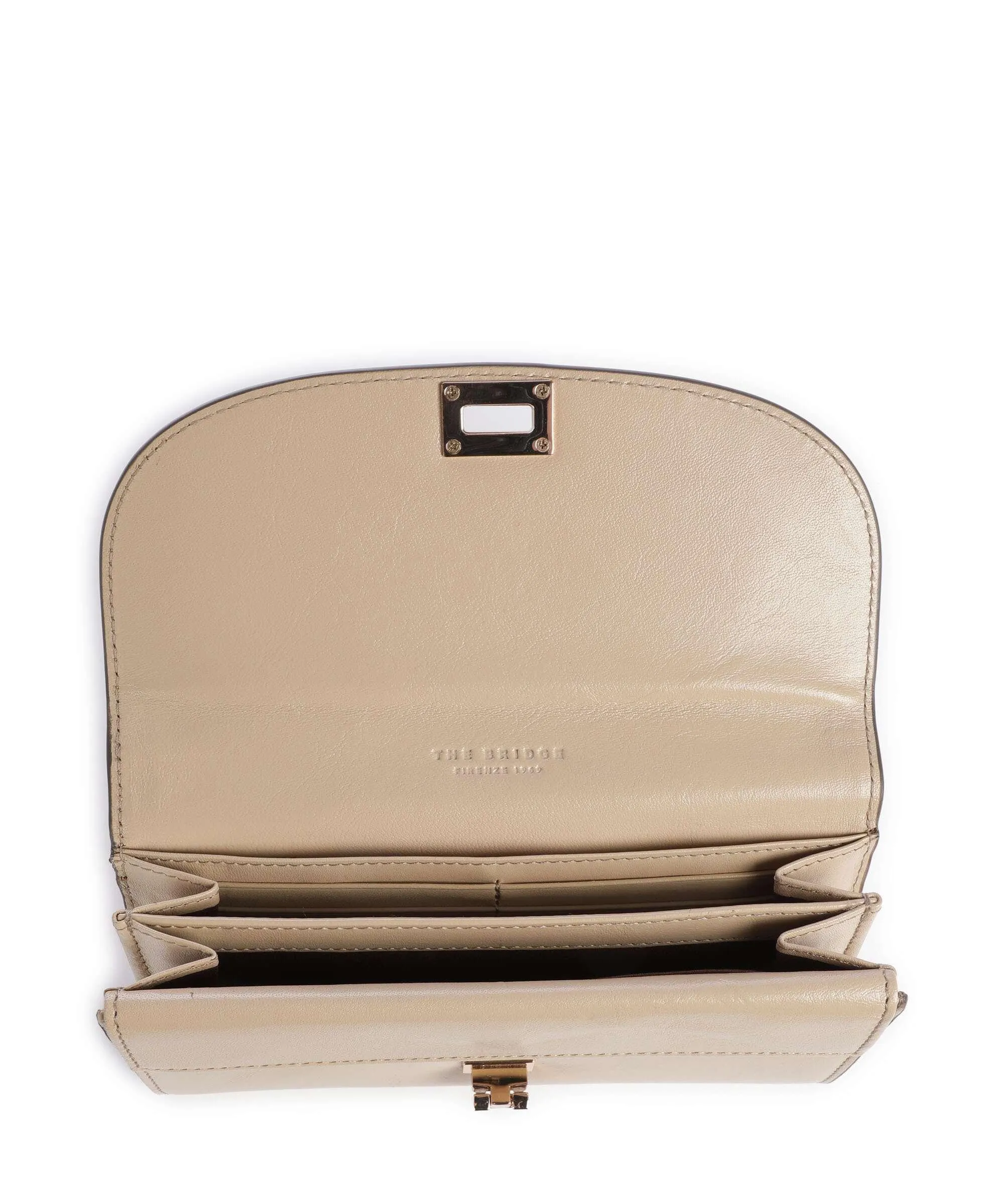  The Bridge Federica RFID Portafoglio pelle di vacchetta finemente grana beige  
