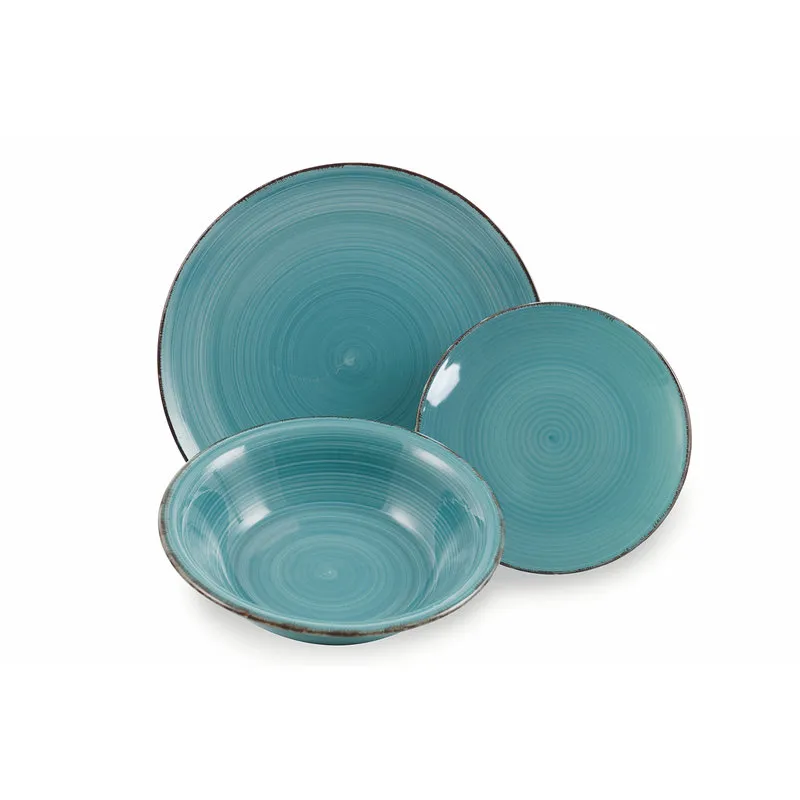 Villa D'Este Home Tivoli 1996 Baita Acqua Servizio Tavola 18 pezzi, multicolor